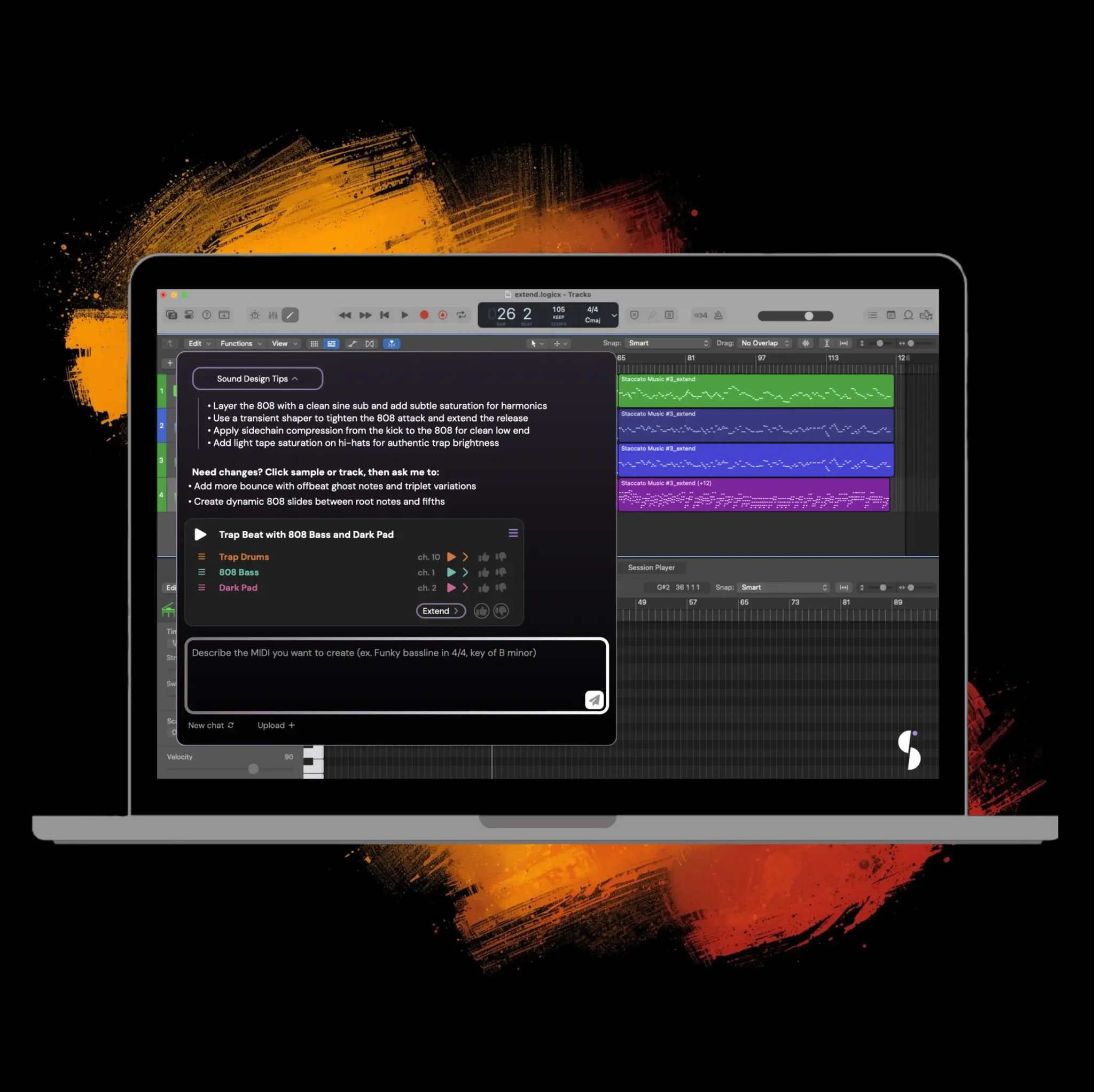 Watch producer Jeff rewrite a section of his MIDI sample using the AI Instrument